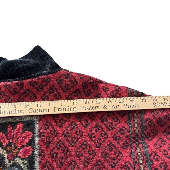 VTG Icelandic Design Wool Cardigan Sweater Medium Floral Granny Cottage Core - Picture 10 of 14